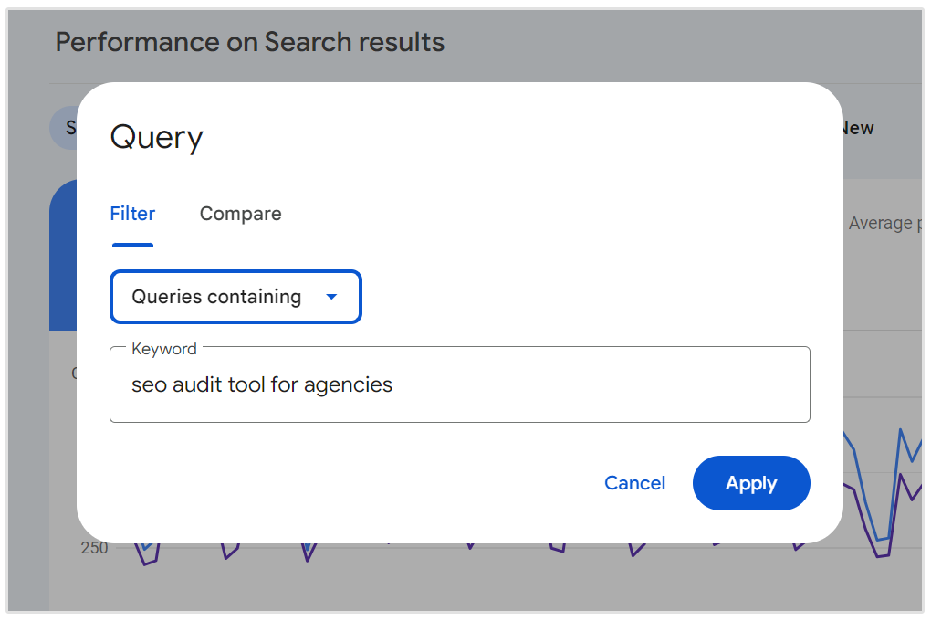add query to gsc tracking